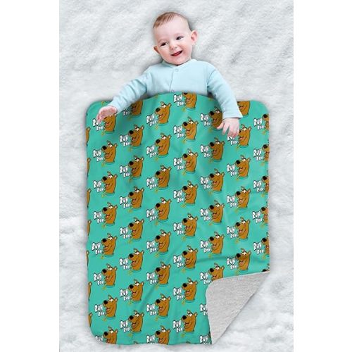 Scooby Doo! Ruh-Roh Sherpa Baby Blanket, Warm Soft Cozy, Unisex for Infants Girls & Boys 30"X40"