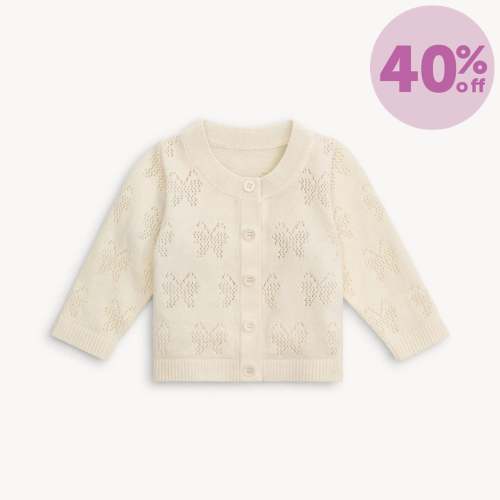 white cotton magnetic cardigan – Magnetic Me