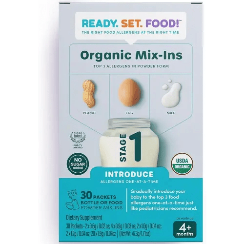 Ready Set Food Stage 1 Mix-ins – Safe & Easy Early Allergen Introduction for Babies 4+ Months