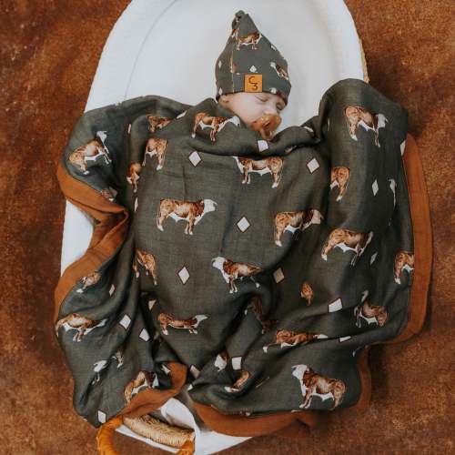 Hereford Bull Bamboo Muslin Blanket – Cowkid Clothing Company
