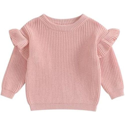 MERSARIPHY Infant Baby Girl Sweater Baby Pullover Sweater Toddler Girl Knit Sweatshirt Fall Winter Clothes