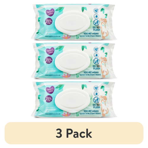 (3 pack) Parent's Choice Fragrance-Free Baby Wipes, 100 Count (Select for More Options)