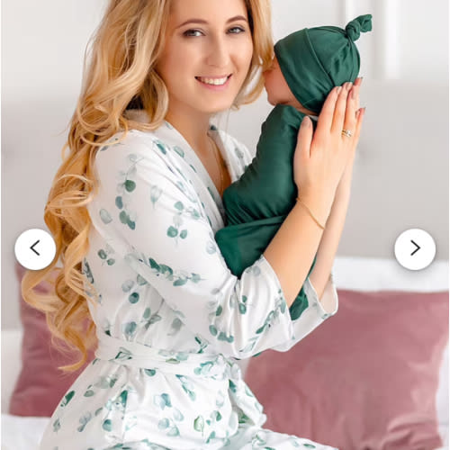 Matching robe and swaddle set mom and baby, Maternity robe and matching baby set, Mommy and baby robe and swaddle girl, Mom and baby set