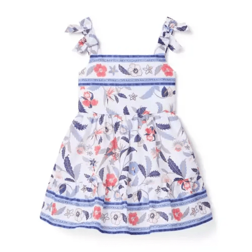 Girl White Floral Floral Bow Strap Dress by Janie and Jack