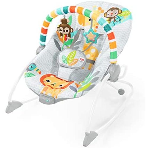 Safari Blast Infant to Toddler Rocker Seat with Soothing Vibrations Ages Newborn +, Multi