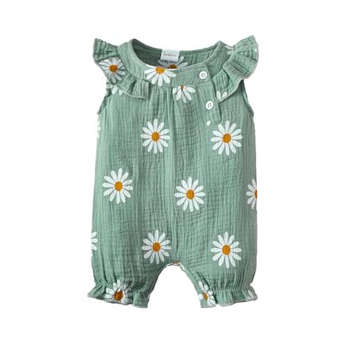 Newborn Baby Girl Clothes Romper Summer Outfits Infant Floral Short Sleeve Romper Jumpsuit Bodysuit