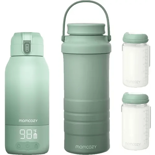 Momcozy 22oz Portable Breast Milk Cooler for Outdoor & Momcozy Portable Milk Warmer for Travel