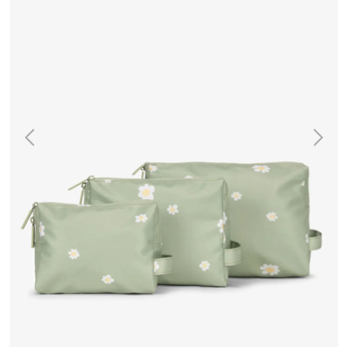 Water Resistant Zippered Pouch Set (3 Pieces) - DAISY