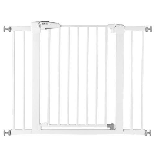 Babelio Adjustable Metal Baby Gate for Stairs – 29-48", 30" tall, white
