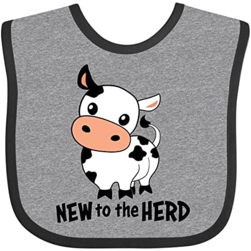 inktastic New To the Herd Cute Cow Baby Bib