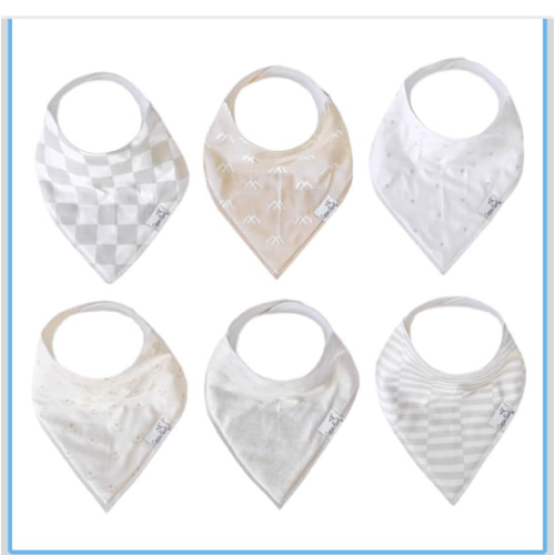 Copper Pearl 6 Pack Soft Cotton Baby Bibs for Drooling and Teething, Absorbent Drool Bibs for Baby Girl and Boy, Adjustable to Fit Newborns to Toddlers, Tons of Styles (Henry Set)