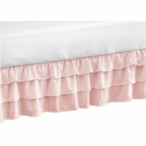 Harper Blush Pink Collection Crib Bed Skirt
