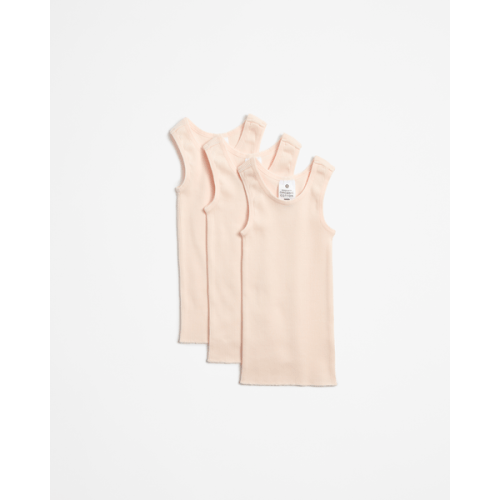 Baby Organic Cotton Unisex Vests 3 Pack - Pink
