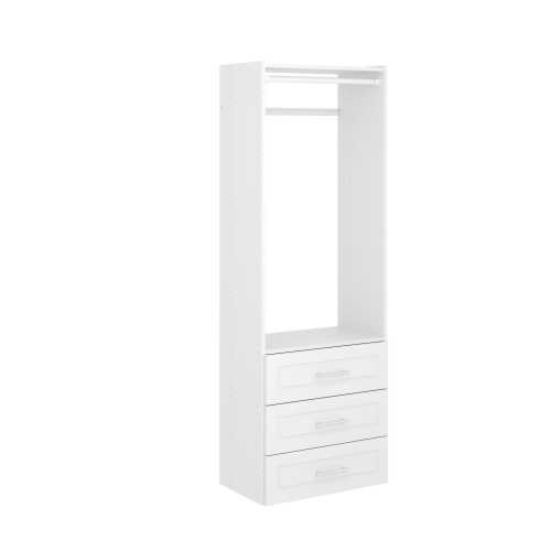 Easy Track 2.09-Feet to 2.09-Feet W x 6-Feet H White Solid Shelving Wood Closet System
