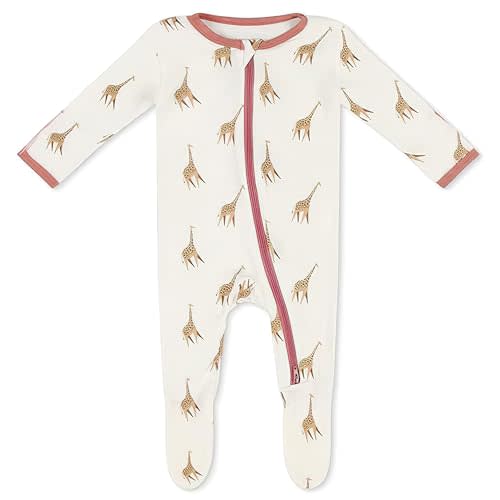 Soft Baby Bamboo Viscose Footie Pajamas, Zipper Closure, 0-24 Months