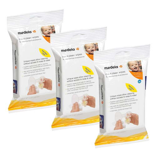 Medela Quick Clean Breastpump & Accessory Wipes (72 Wipes) by Medela