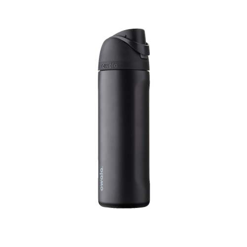 Owala FreeSip Stainless Steel Water Bottle, 24oz, Very Very Black