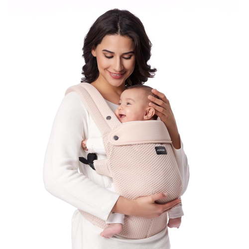 Momcozy Breathable Mesh Baby Carrier, Ergonomic and Lightweight Infant Carrier for 7-44lbs with Enhanced Lumbar Support, All Day Comfort for Hands-Free Parenting