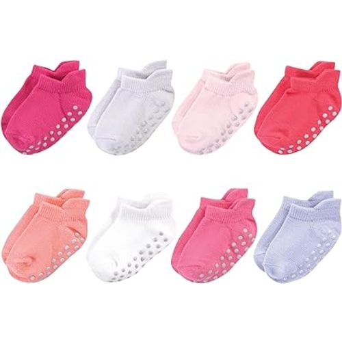 Amazon.com: Touched by Nature Baby Girls' Organic Cotton Socks with Non-Skid Gripper for Fall Resistance: Clothing, Shoes & Jewelry