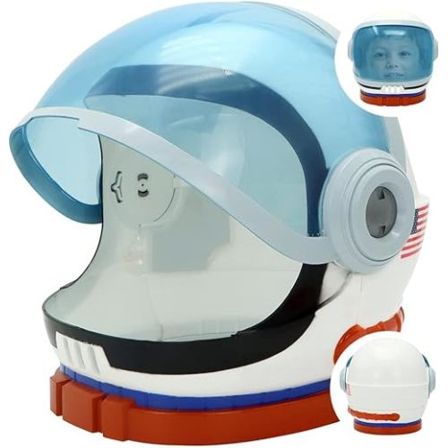 Spooktacular Creations Astronaut Helmet for Kids with Movable Visor Pretend Role Play Accessory Toy Set Halloween Costumes
