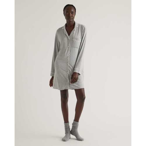 Bamboo Jersey Sleep Shirt in Heather Grey