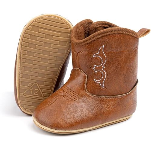 Meckior Baby Girls Cowboy Tassel Boots Side Zipper Moccasins Soft Bottom Non-Slip Toddler Shoe