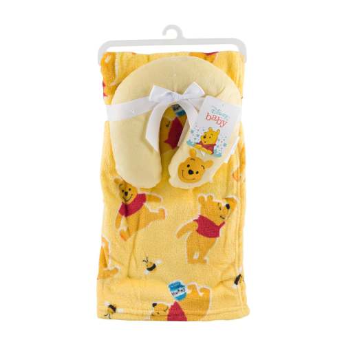 Disney Baby Winnie the Pooh Blanket and Neck Pillow Set