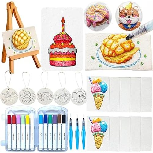 Spring Breeze Valley Magic Puffy Paint,36-Piece Magic Foam Texture Painting Kit,Aqua Puffs,Paint Craft for Kids,Travel & Creative Gift for Girls & Boys Ages 4,5,6,7,8,9