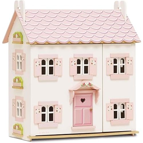 Le Toy Van - Iconic Sophie's Large Wooden Doll House | Dream House Wooden Dolls House Play Set | Great As A Gift | Suitable for Ages 3+
