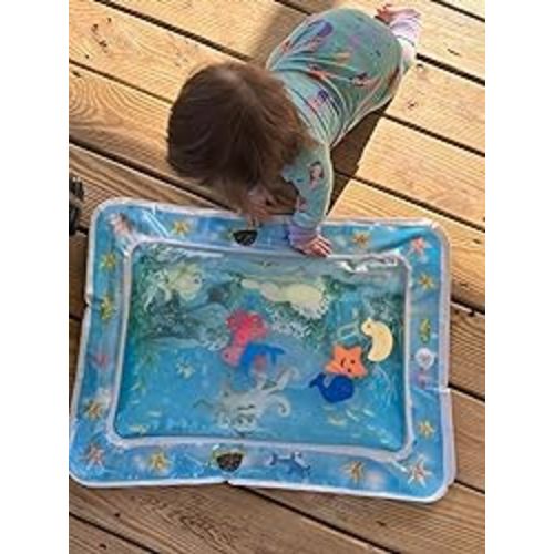 Splashin'kids Inflatable Tummy time Premium Water mat Infants and Toddlers is The Perfect Fun time Play Activity Center Your Baby's Stimulation Growth - Multicoloured