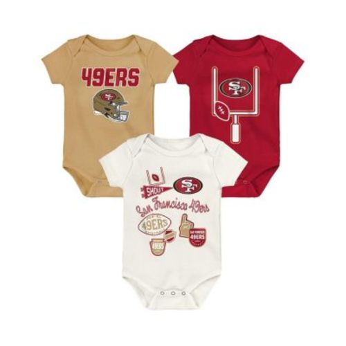 Baby Boys and Girls 3-Pack San Francisco 49ers Littlest Player Bodysuit Set
