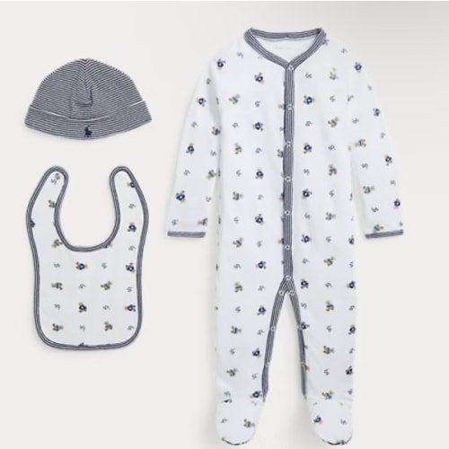 Polo Bear Cotton 3-Piece Gift Set