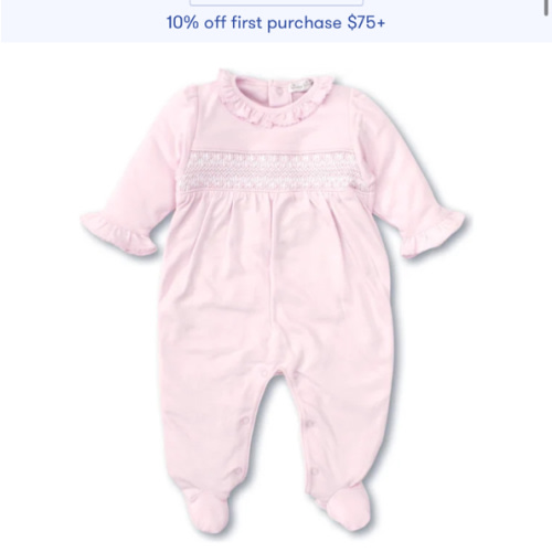 Charmed Footie, 3-6 months Pink - Kissy Kissy Rompers | Maisonette
