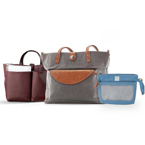 CarryAll Tote TRIO - Grey / Dusty Blue