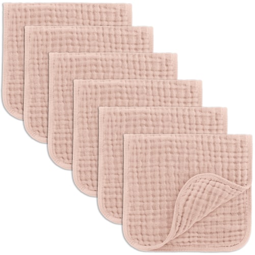 Muslin Burp Cloths in Blush – Comfy Cubs