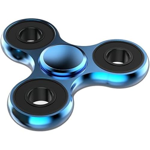 Vofolen Fidget Spinner Toy Ultra Durable Stainless Steel Bearing High Speed 3-5 Min Spins Precision Brass Material Hand Spinner, Focus Anxiety Stress Relief Boredom Killing Time Toys, Blue