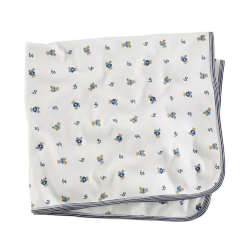 Ralph Lauren Boys' Layette Reversible Printed Receiving Blanket - Baby