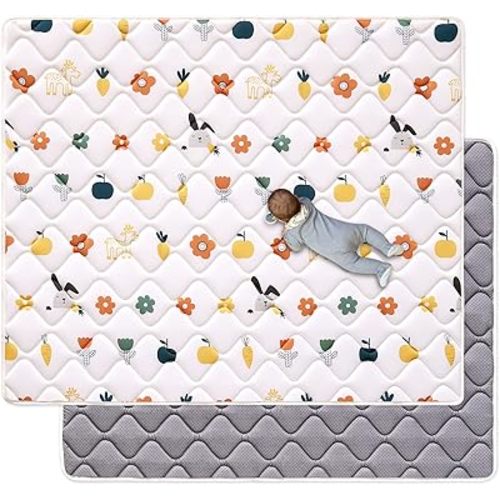 Premium Foam Baby Play Mat 79" X 63", Extra Large Activity Playmats for Babies,Toddlers, Infants, Soft Thicker Sponge Baby Mat for Floor, Play & Tummy Time, Machine Washable for Easy Care