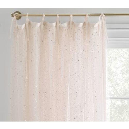 Shimmer Tulle Window Curtain , 84 Inches , Blush