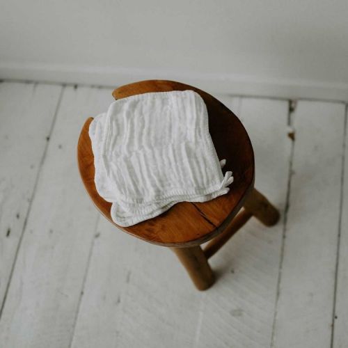 Parker Baby Co. White Cotton Washcloths - 6 Pack