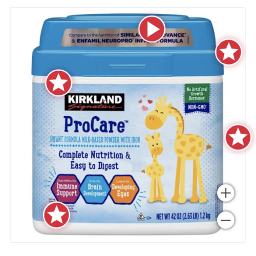 Kirkland Signature ProCare with Dual HMO's, Non-GMO Infant Formula 42 oz, 2-pack