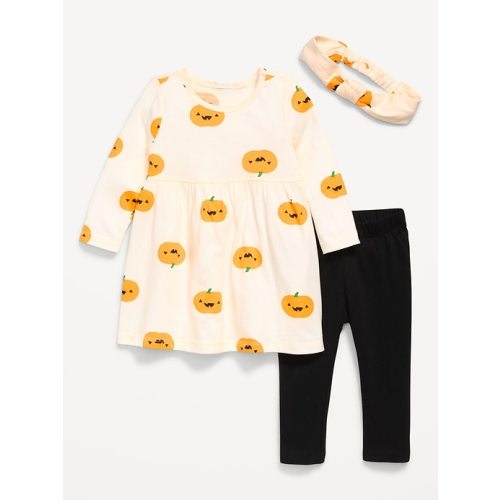 Printed Long-Sleeve Dress, Leggings and Headband for Baby | Old Navy