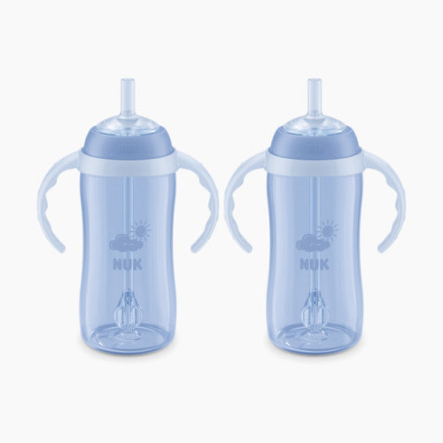NUK Learner Straw Cup (2 Pack) - Blue, 10 Oz