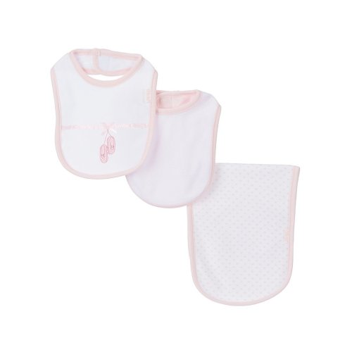 Little Me Ballerina Bib & Burp Cloth 3-Piece Layette Set
