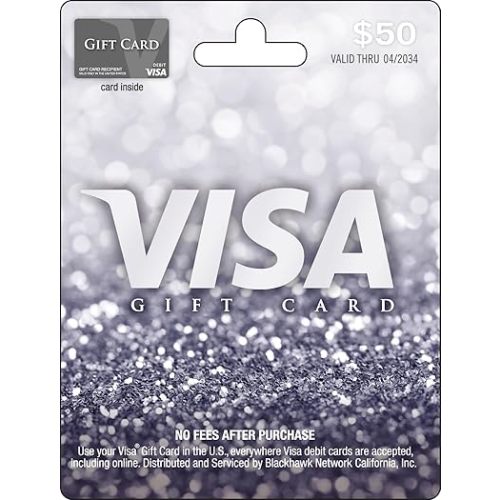 Visa $50 Gift Card (plus $4.95 Purchase Fee)