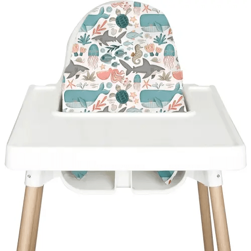 Highchair Cushion Cover for Inflatable Cushion, Compatible for IKEA Antilop Highchair, High Chair Accessories Stain-Proof and Wipeable Cushion Cover (Cushion NOT Included)(Underthesea)