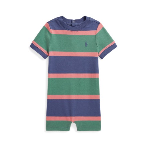Stripe Cotton Romper, 6M