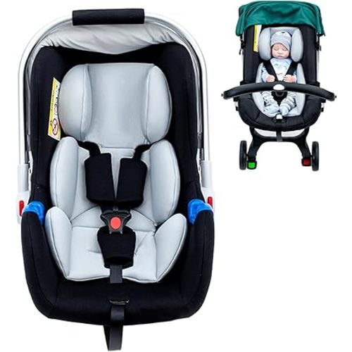 Infant Car Seat Insert, Ultra-Thick Carseat Head Support for Infant, Mesh Baby Car Seat Head & Body Support Compatible with Doona, Stroller, Universal Baby Car Seat Cushion with Filled Sponge