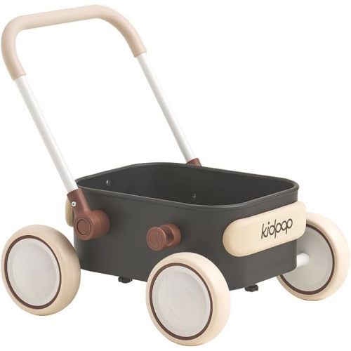 PULA Baby Push Walker with Wheels - Black