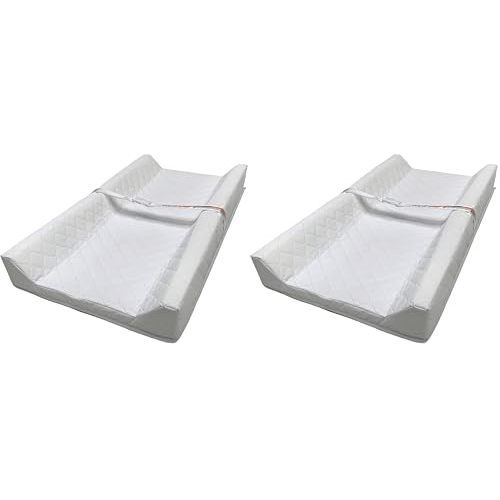 Summer Contoured Changing Pad, 16 x 32 – Comfortable & Secure, with Security Strap and Two High Curved Sides, Easy to Clean (Pack of 2)